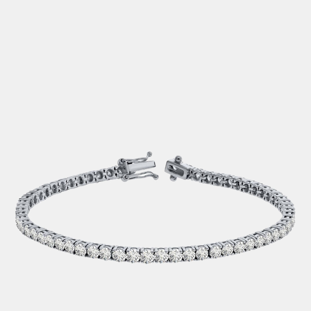 8.00 cts Brilliant Cut Round Lab Grown Diamond 14K Solid White Gold 7" Tennis Bracelet 8.00 cts Brilliant Cut Round Lab Grown Diamond 14K Solid White Gold 7" Tennis Bracelet