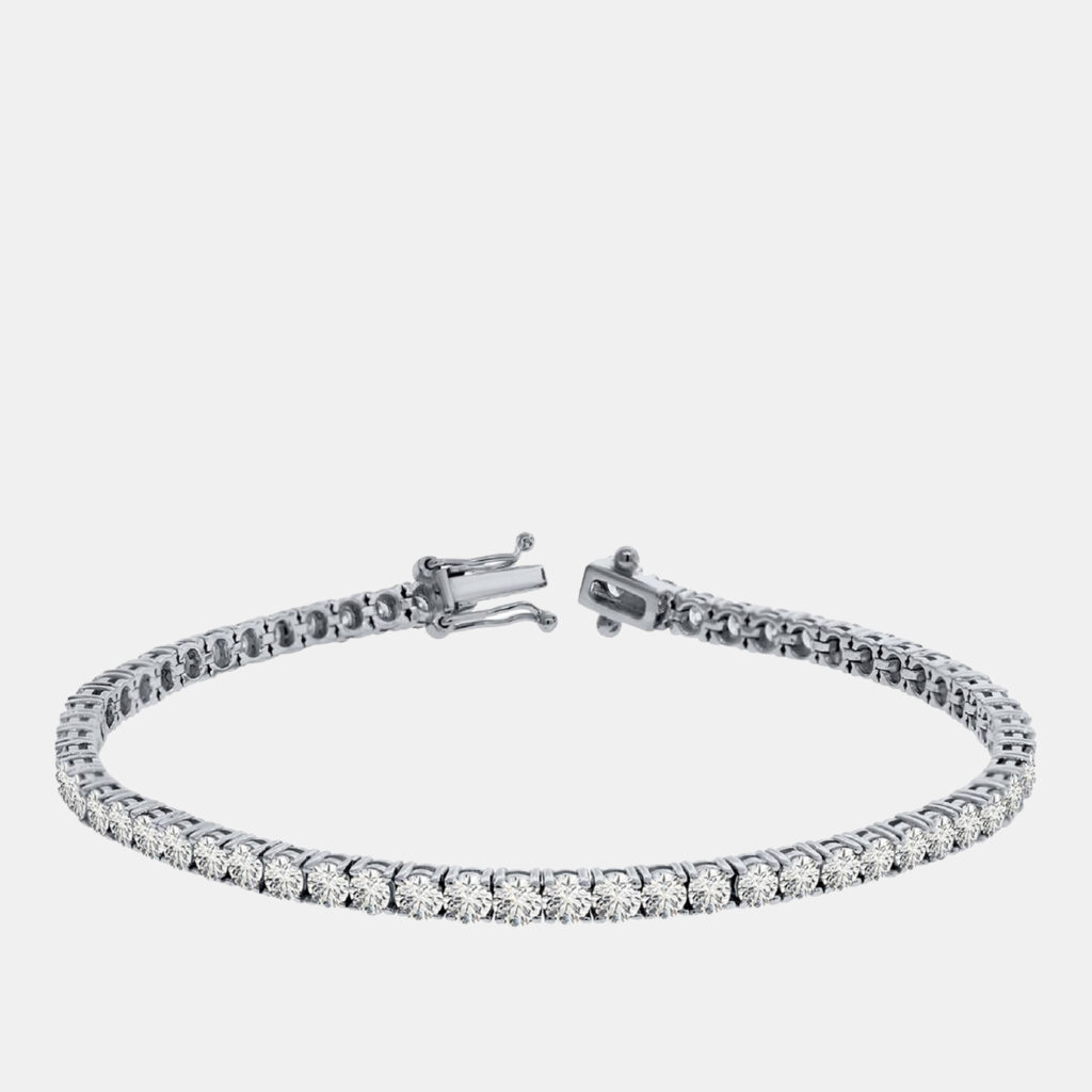 10.00 cts Brilliant Cut Round Lab Grown Diamond 14K Solid White Gold 7" Tennis Bracelet 10.00 cts Brilliant Cut Round Lab Grown Diamond 14K Solid White Gold 7" Tennis Bracelet