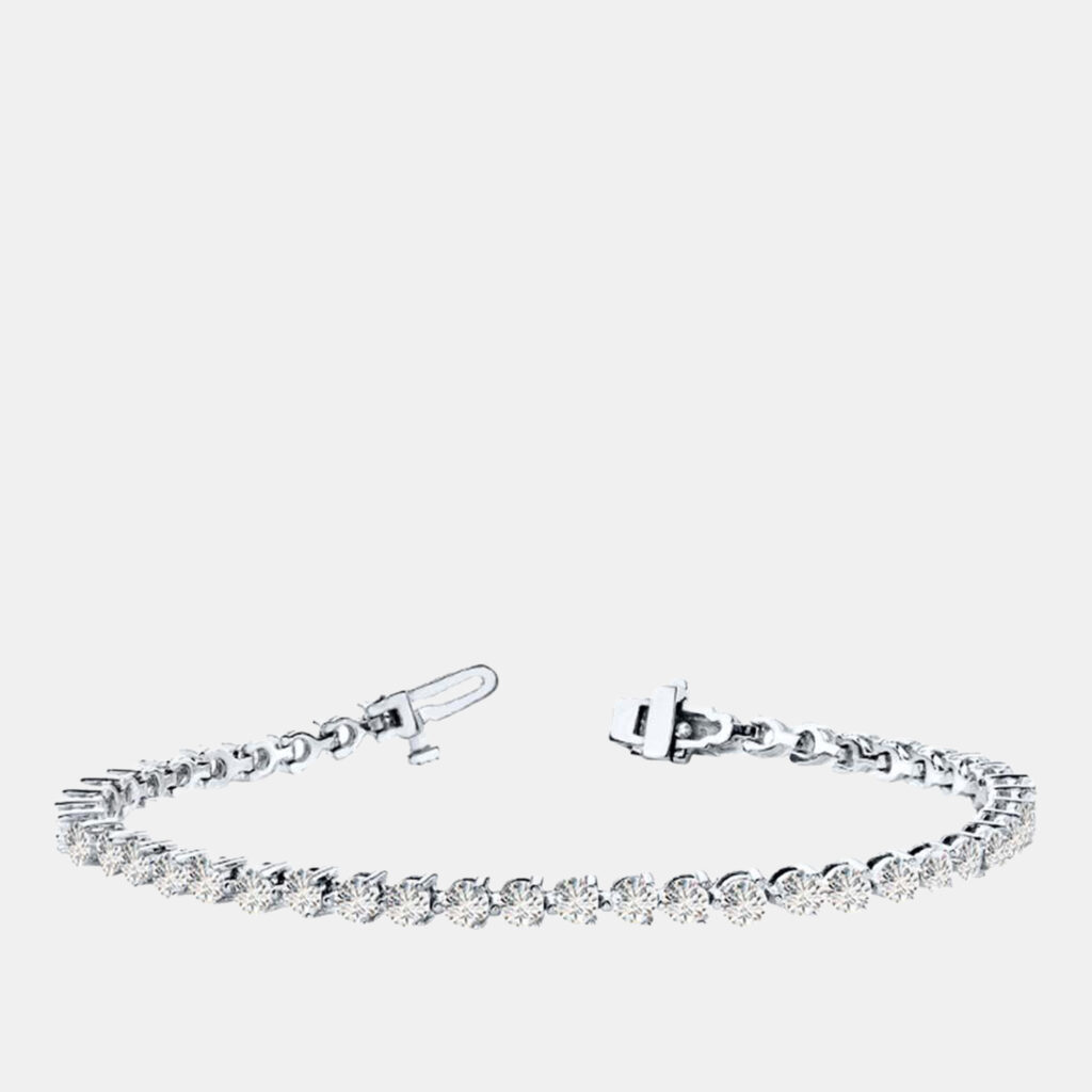 6.00cts Lab Grown Diamond 14K White Gold 3-Prong tennis Bracelet 6.00cts Lab Grown Diamond 14K White Gold 3-Prong tennis Bracelet
