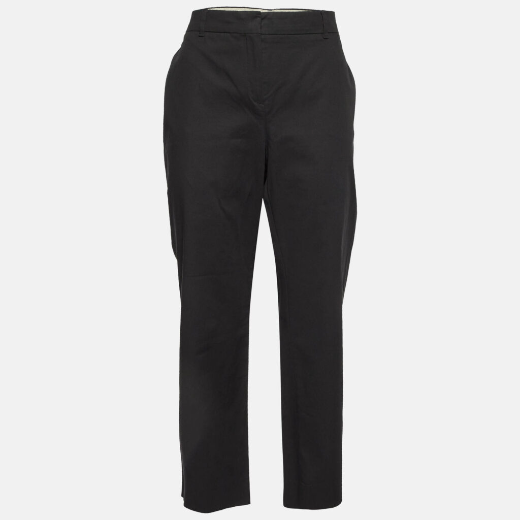 Max Mara Studio Black Cotton Tailored Trousers XL Max Mara Studio Black Cotton Tailored Trousers XL