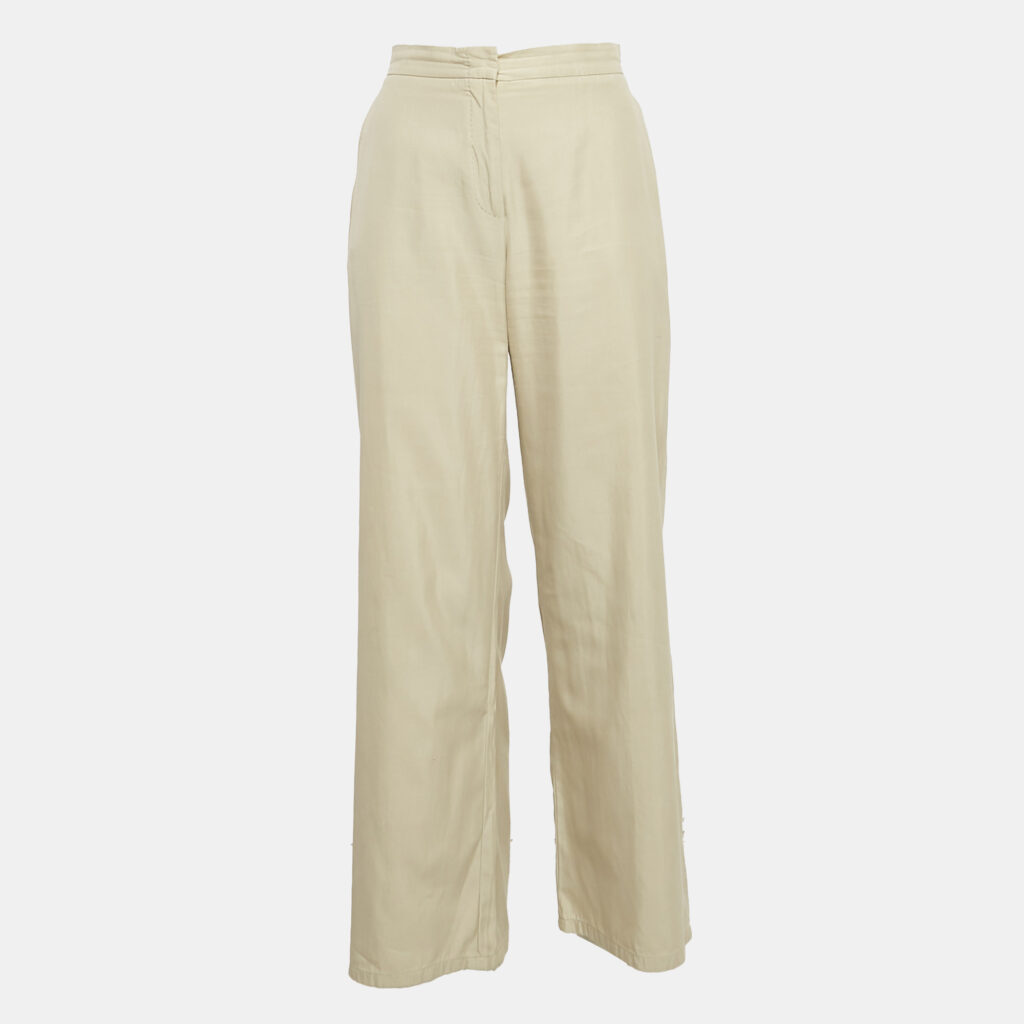 Max Mara Beige Cotton Blend Trousers M Max Mara Beige Cotton Blend Trousers M