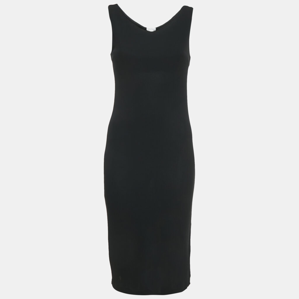 Max Mara Black Jersey Sleeveless Short Dress M Max Mara Black Jersey Sleeveless Short Dress M