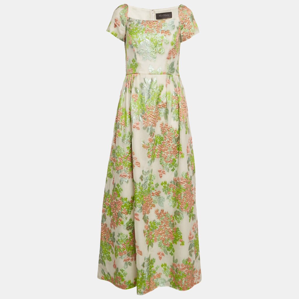 Max Mara Multicolor Jacquard Maxi Dress M Max Mara Multicolor Jacquard Maxi Dress M