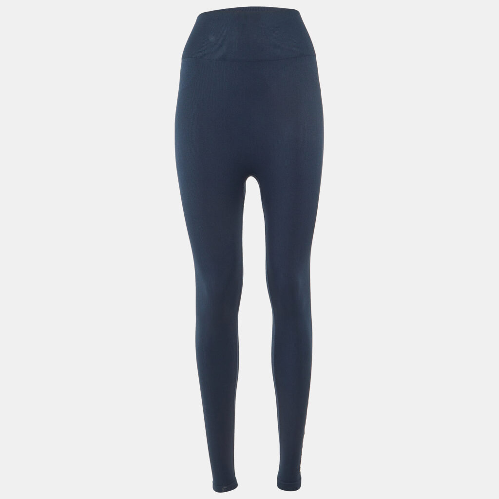 Max Mara Leisure Blue Logo Jersey Leggings S