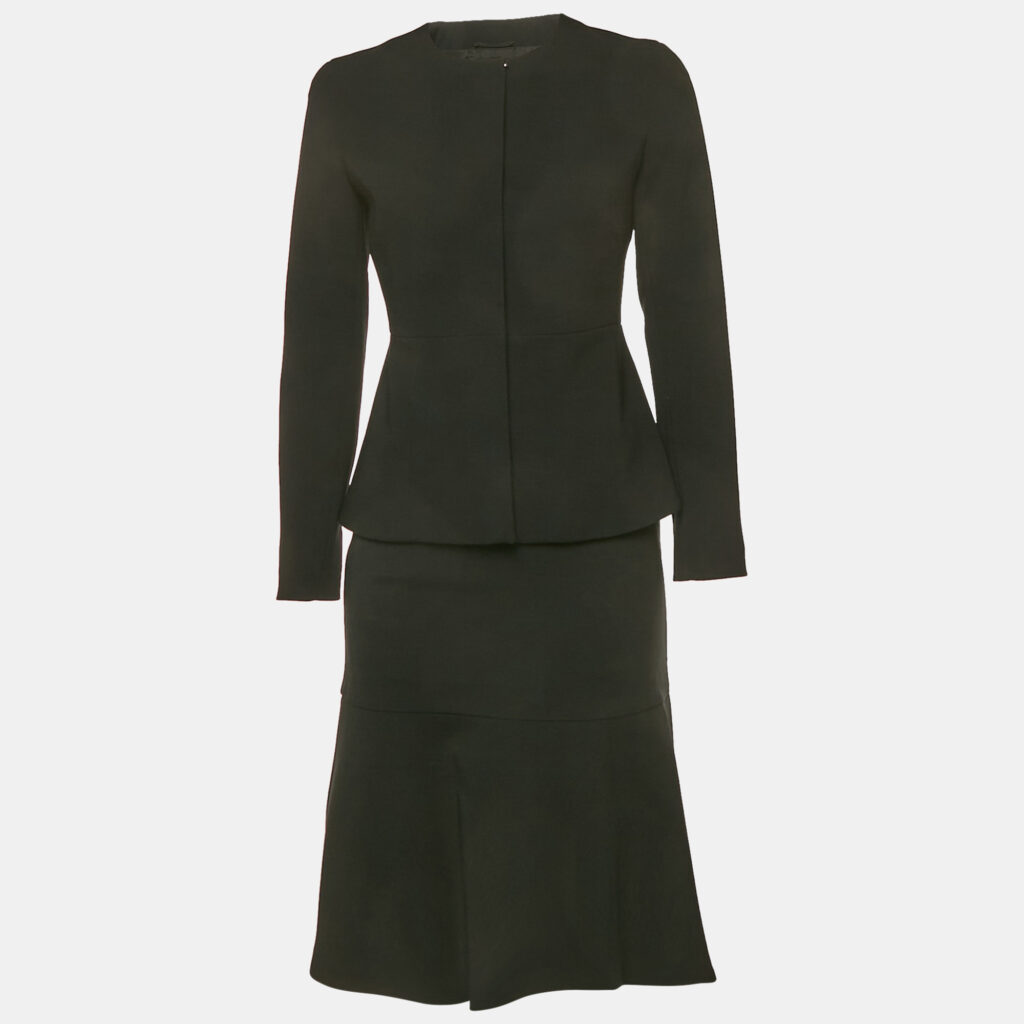 Max Mara Black Crepe Skirt Suit S/XS Max Mara Black Crepe Skirt Suit S/XS