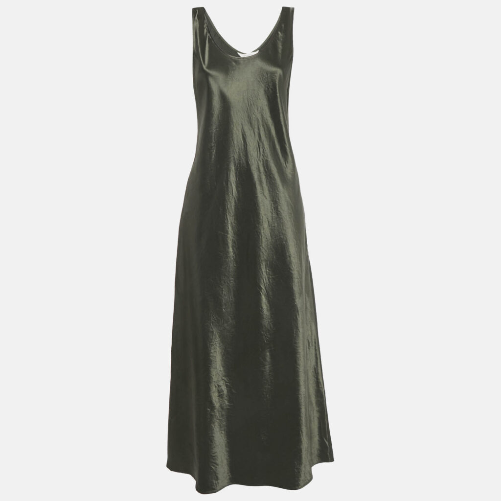 luxury-women-max-mara-used-clothes-p1249527-001-1.jpg Max Mara Leisure Olive Green Stain Maxi Dress XL