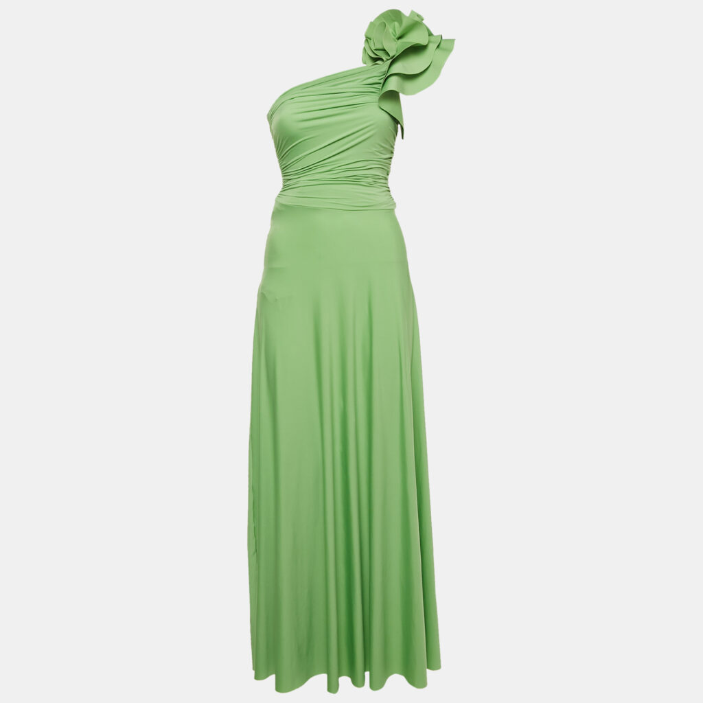 luxury-women-maygel-coronel-used-clothes-p1179786-006-1.jpg Maygel Coronel Green Jersey One Shoulder Maxi Dress One Size