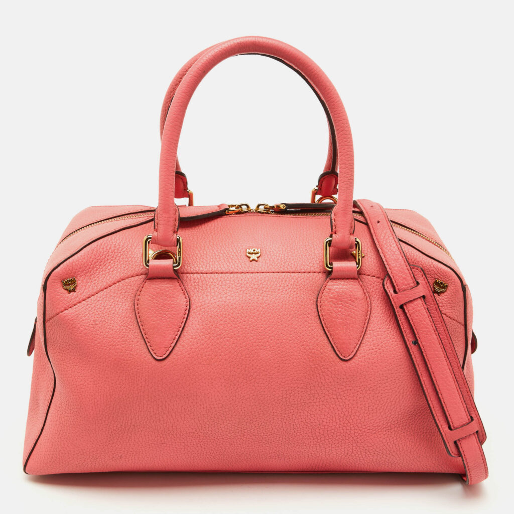 MCM Blush Pink Leather Zip Satchel MCM Blush Pink Leather Zip Satchel