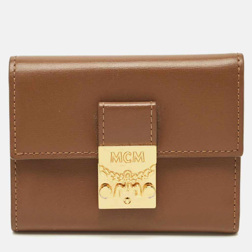 MCM Brown Leather Patricia Trifold Wallet MCM Brown Leather Patricia Trifold Wallet