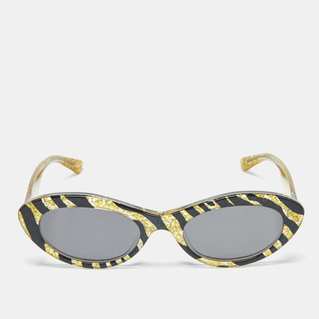 luxury-women-mcq-by-alexander-mcqueen-used-accessories-p1180716-001.jpg McQ by Alexander McQueen Yellow/Black MQ0190S Frame Cat Eye Sunglasses