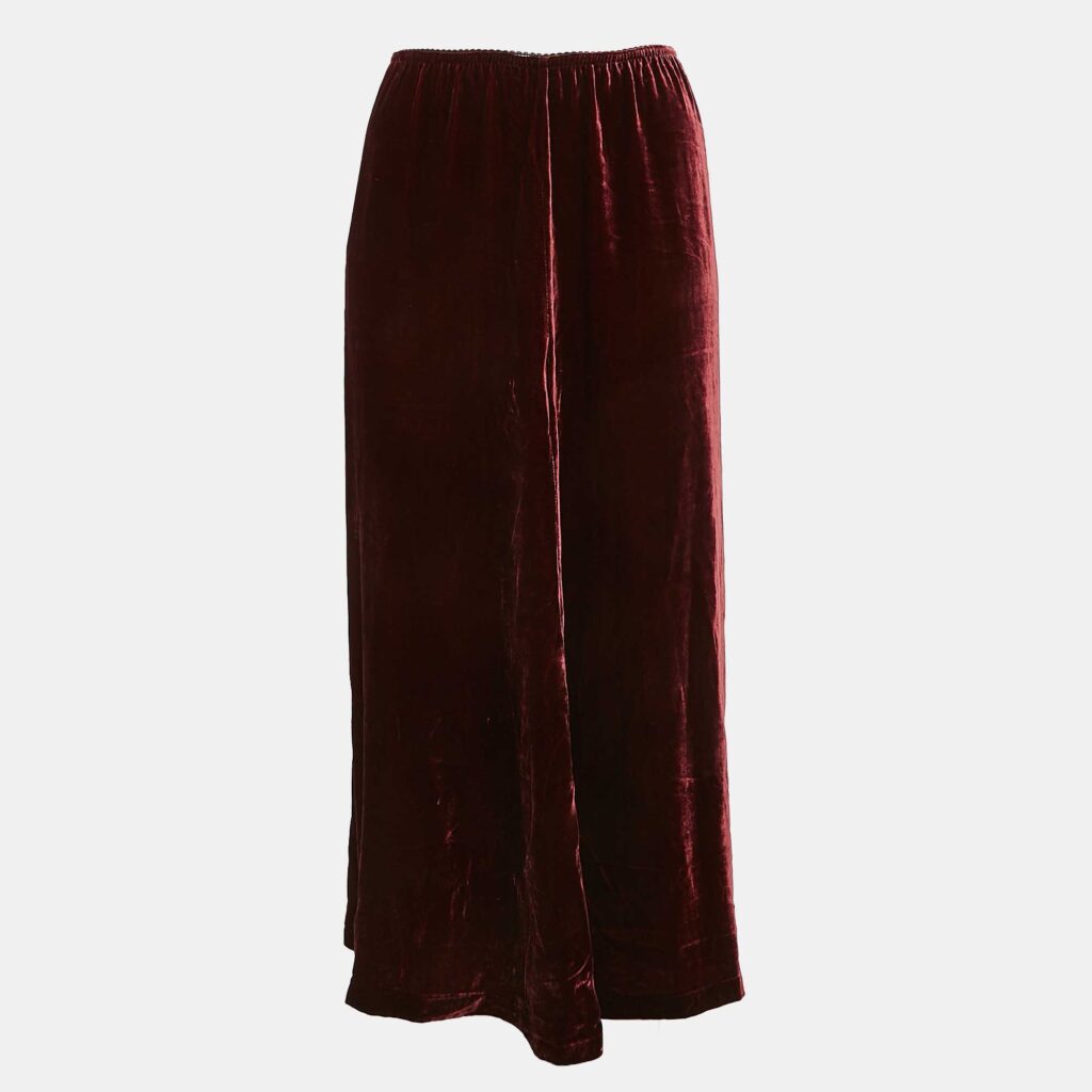 McQ by Alexander McQueen Burgundy Velvet Maxi Skirt M McQ by Alexander McQueen Burgundy Velvet Maxi Skirt M