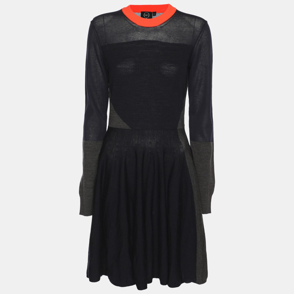 McQ by Alexander McQueen Multicolor Wool Knit Midi Dress L