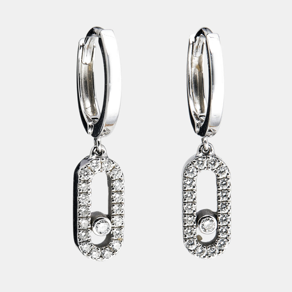 luxury-women-messika-used-fine-jewelry-p1219320-002-1.jpg Messika Move Uno Diamonds 18k White Gold Hoop Earrings
