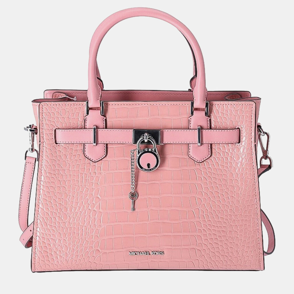 Michael Kors Textured Pink Leather Tote Bag Michael Kors Textured Pink Leather Tote Bag