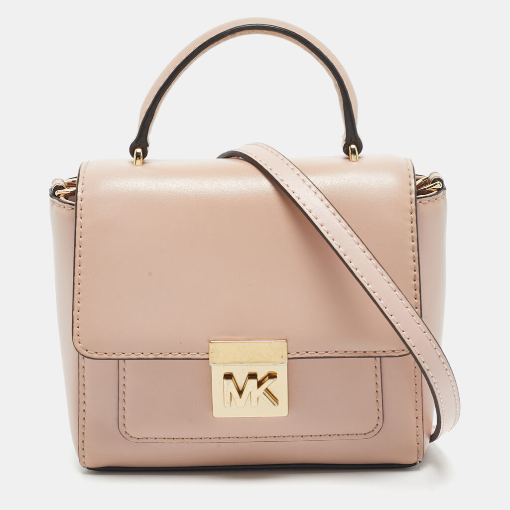 Michael Kors Pink Leather Mindy Top Handle Bag Michael Kors Pink Leather Mindy Top Handle Bag