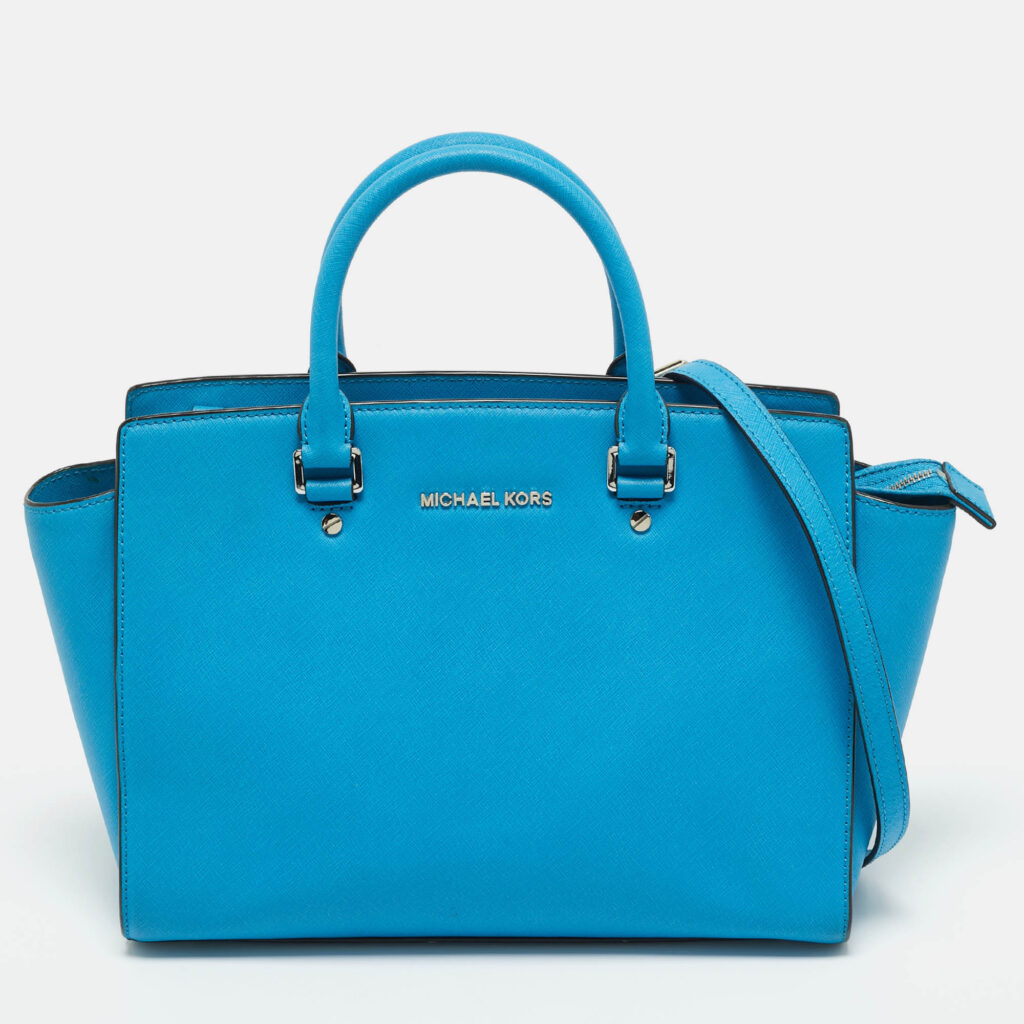 Michael Kors Light Blue Leather Large Selma Tote Michael Kors Light Blue Leather Large Selma Tote
