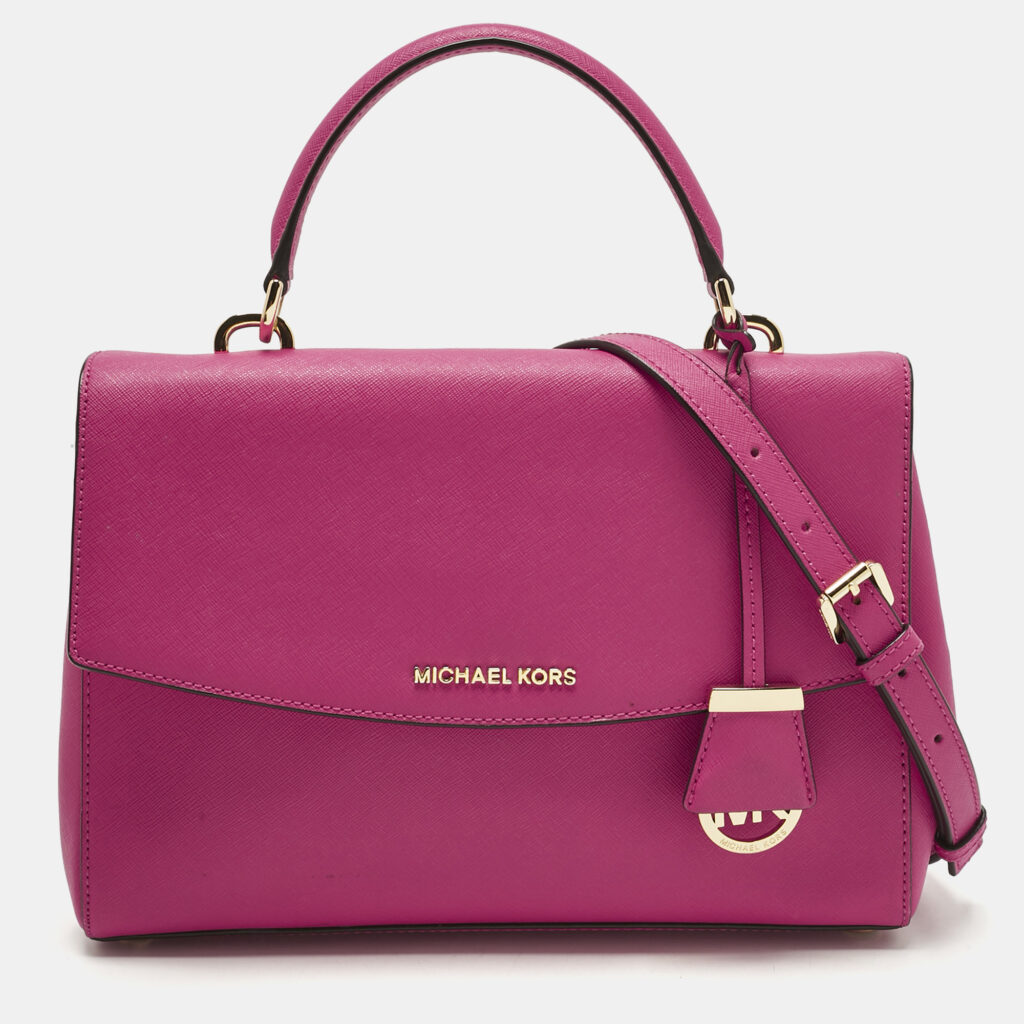 Michael Kors Pink Leather Medium Ava Top Handle Bag Michael Kors Pink Leather Medium Ava Top Handle Bag