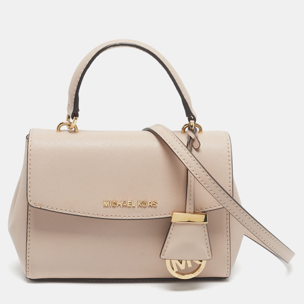 Michael Kors Light Pink Leather Mini Ava Top Handle Bag Michael Kors Light Pink Leather Mini Ava Top Handle Bag
