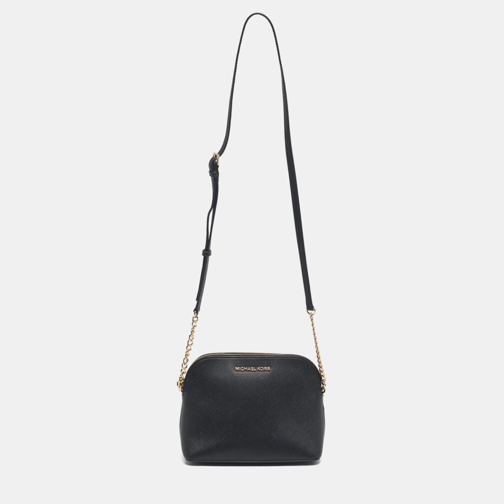 Michael Kors Black Leather Cindy Crossbody Bag Michael Kors Black Leather Cindy Crossbody Bag