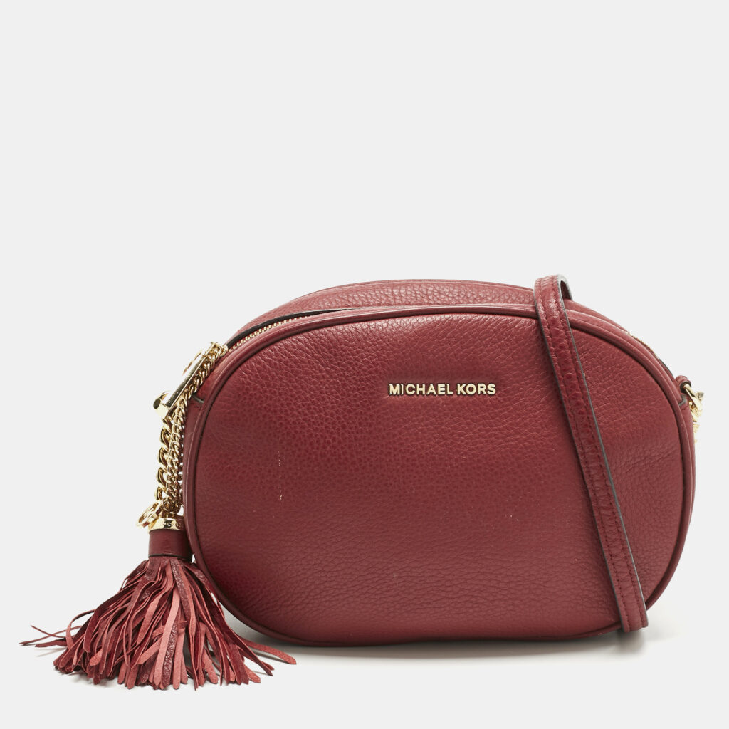 Michael Kors Red Leather Ginny Crossbody Bag Michael Kors Red Leather Ginny Crossbody Bag