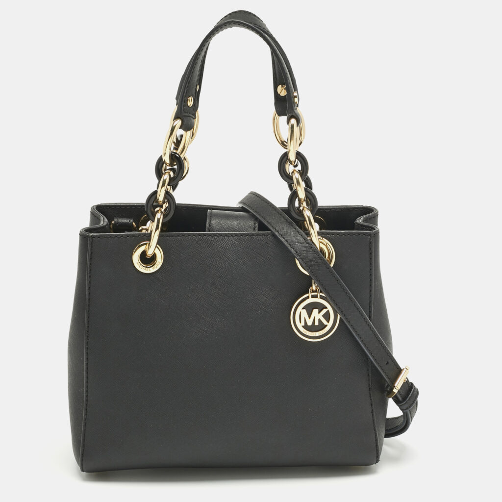 Michael Kors Black Leather Mini Cynthia Tote Michael Kors Black Leather Mini Cynthia Tote