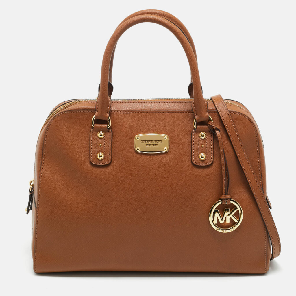 Michael Kors Brown Leather Large Sandrine Satchel