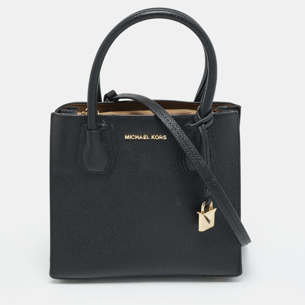 Michael Kors Black Leather Small Mercer Tote Michael Kors Black Leather Small Mercer Tote