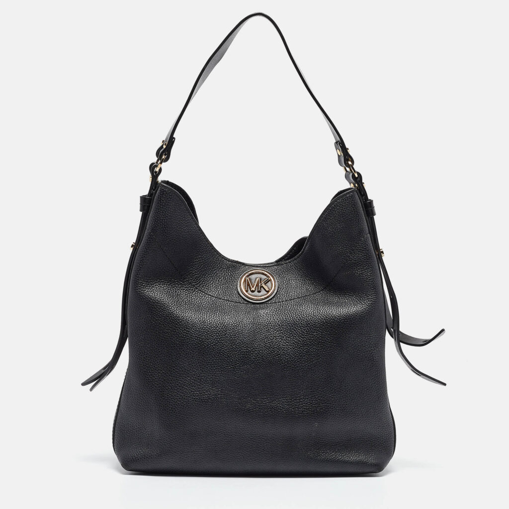 Michael Kors Black Pebbled Leather Large Bowery Shoulder Bag Michael Kors Black Pebbled Leather Large Bowery Shoulder Bag