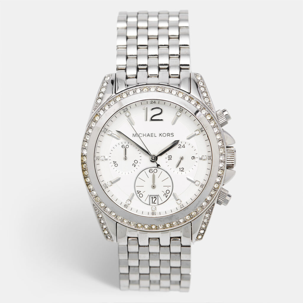 Michael Kors Pressley MK5834 Silver Dial Stainless Steel Women's Wristwatch 39 mm