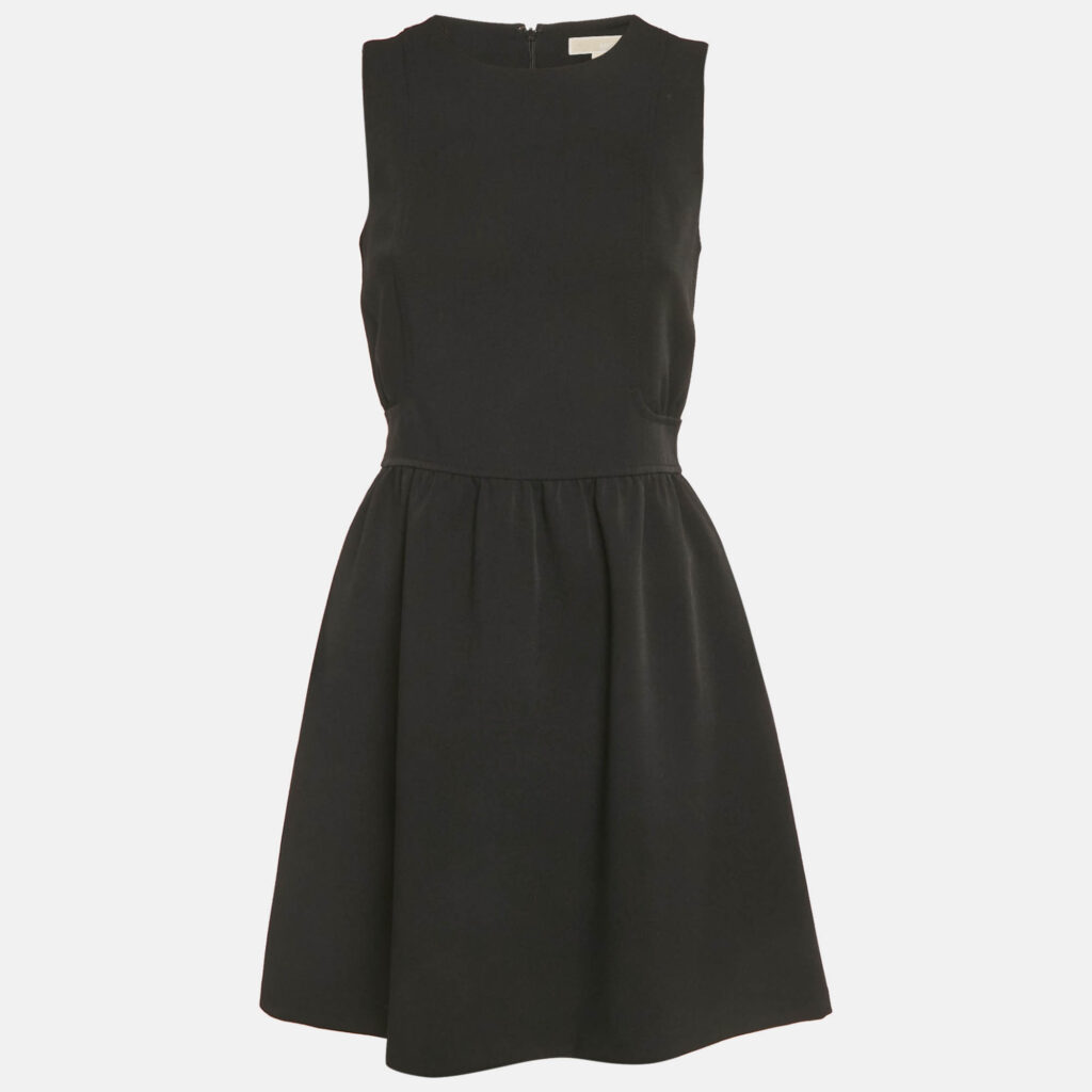 MICHAEL Michael Kors Black Crepe Sleeveless Mini Dress S MICHAEL Michael Kors Black Crepe Sleeveless Mini Dress S
