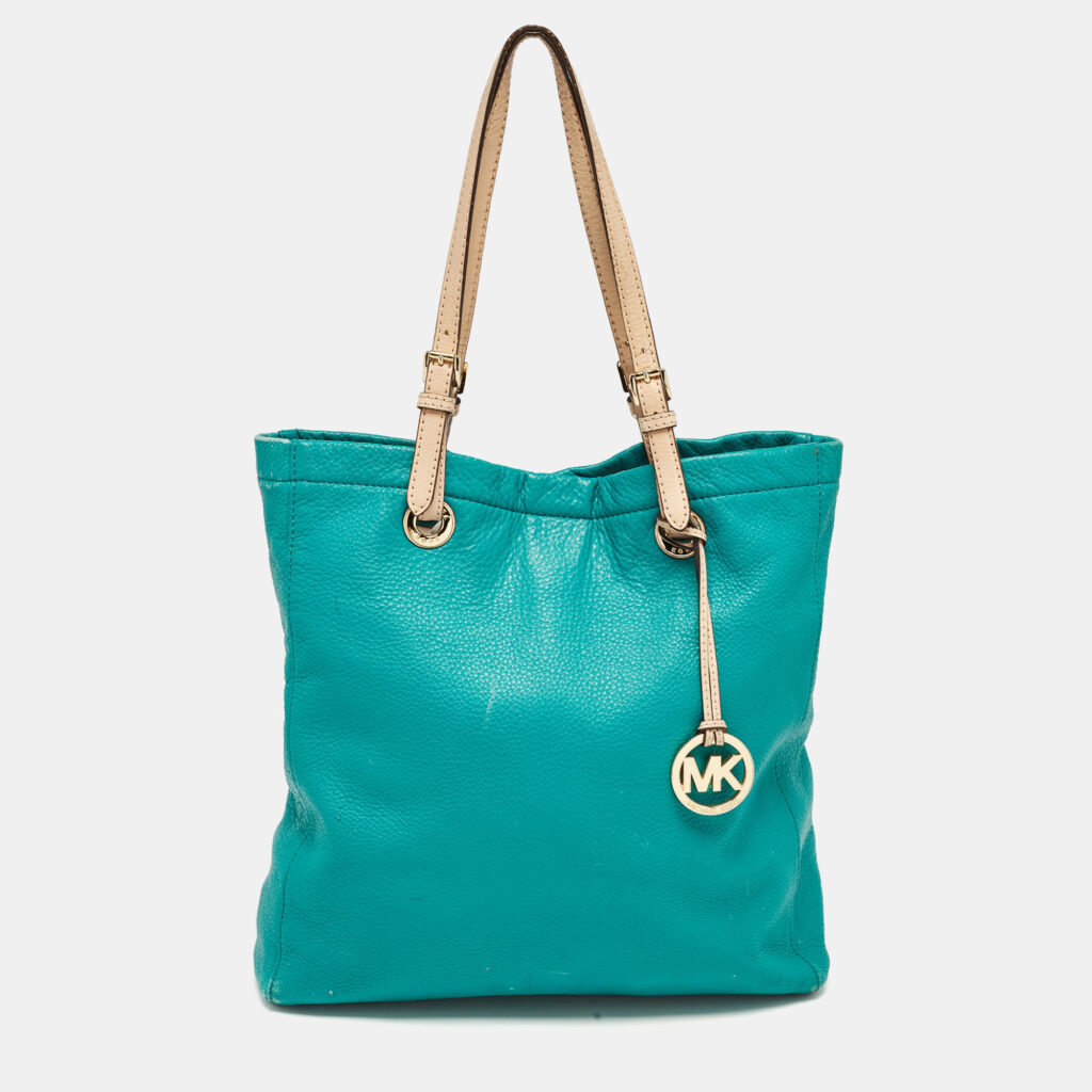 MICHAEL Michael Kors Green Leather North South Tote MICHAEL Michael Kors Green Leather North South Tote