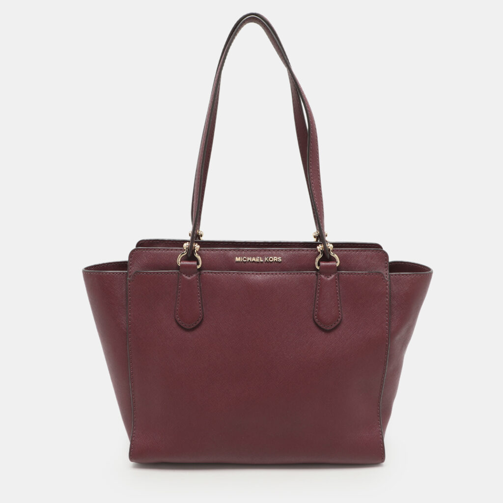 MICHAEL Michael Kors Burgundy Leather Dee Dee Convertible Tote MICHAEL Michael Kors Burgundy Leather Dee Dee Convertible Tote