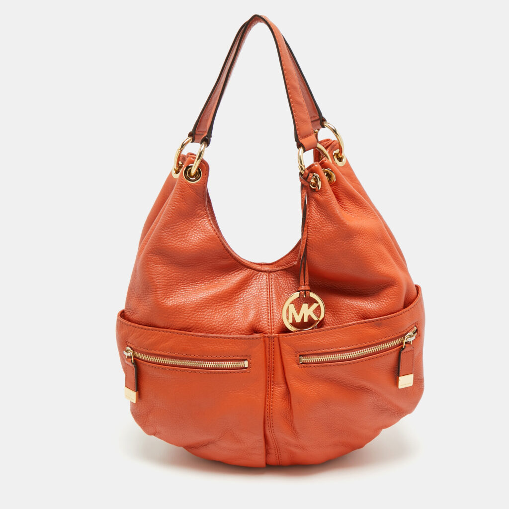 MICHAEL Michael Kors Orange Leather Large Layton Hobo MICHAEL Michael Kors Orange Leather Large Layton Hobo