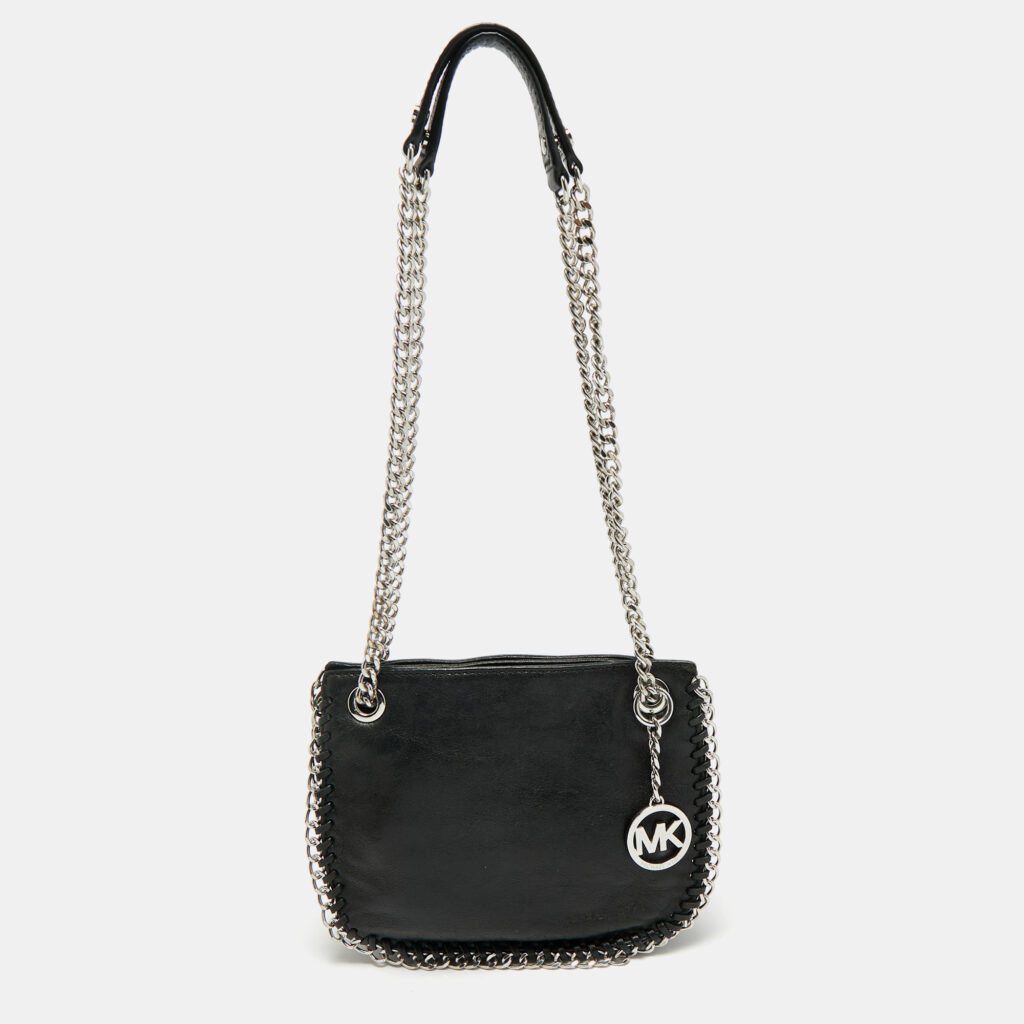 MICHAEL Michael Kors Black Leather Chelsea Chain Shoulder Bag MICHAEL Michael Kors Black Leather Chelsea Chain Shoulder Bag