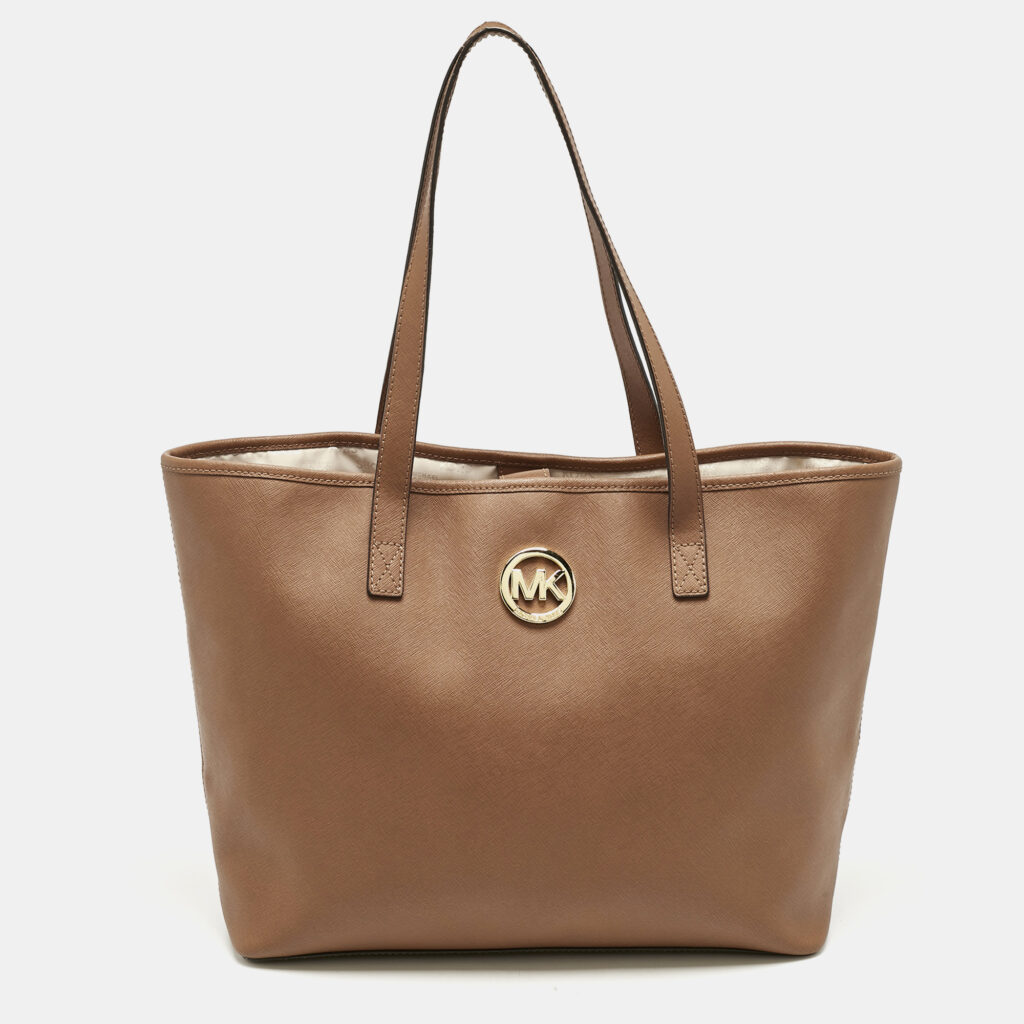 MICHAEL Michael Kors Brown Leather Medium Jet Set Travel Tote MICHAEL Michael Kors Brown Leather Medium Jet Set Travel Tote