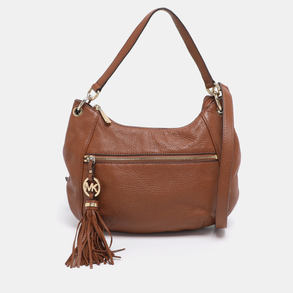 MICHAEL Michael Kors Brown Leather Tassel Crossbody Bag MICHAEL Michael Kors Brown Leather Tassel Crossbody Bag