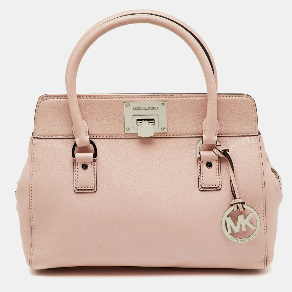 MICHAEL Michael Kors Light Pink Leather Astrid Satchel MICHAEL Michael Kors Light Pink Leather Astrid Satchel