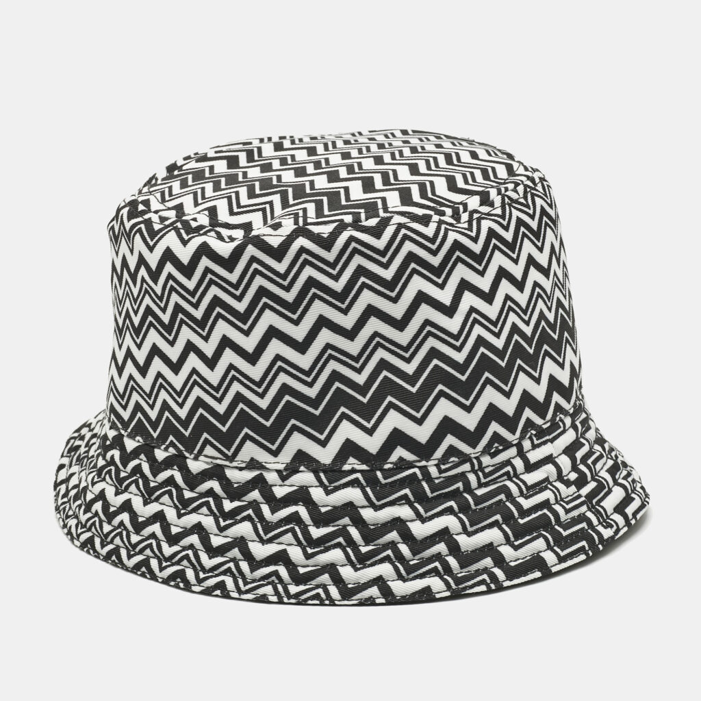 luxury-women-missoni-new-accessories-p1216897-003-1.jpg Missoni Black/White Zig Zag Synthetic Bucket Hat