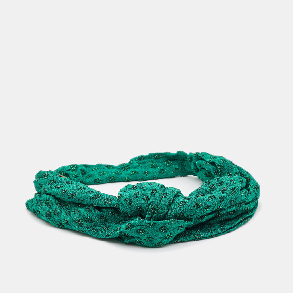 Missoni Green Lurex Knit Hairband One Size Missoni Green Lurex Knit Hairband One Size