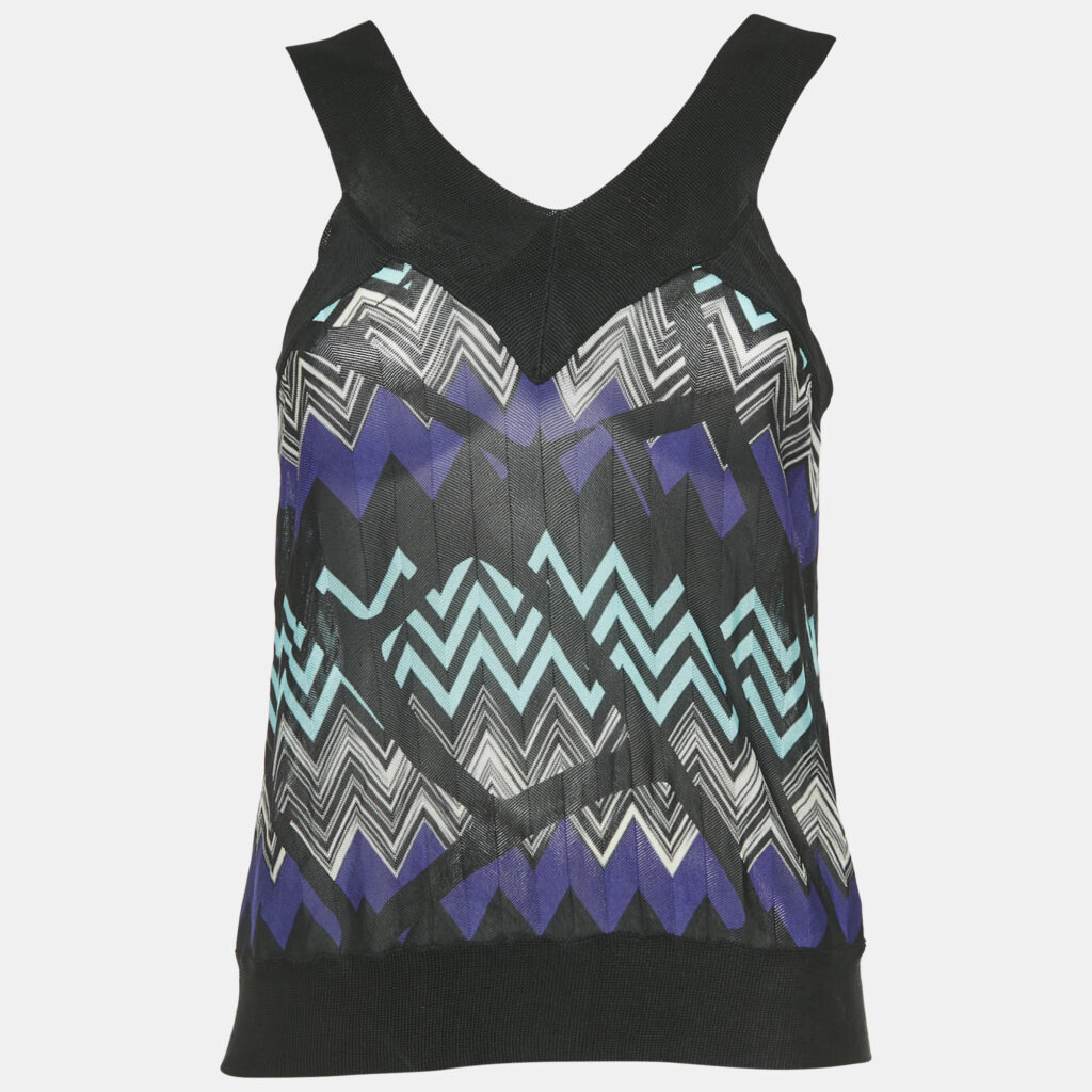 Missoni Multicolor Knit Tank Top S Missoni Multicolor Knit Tank Top S