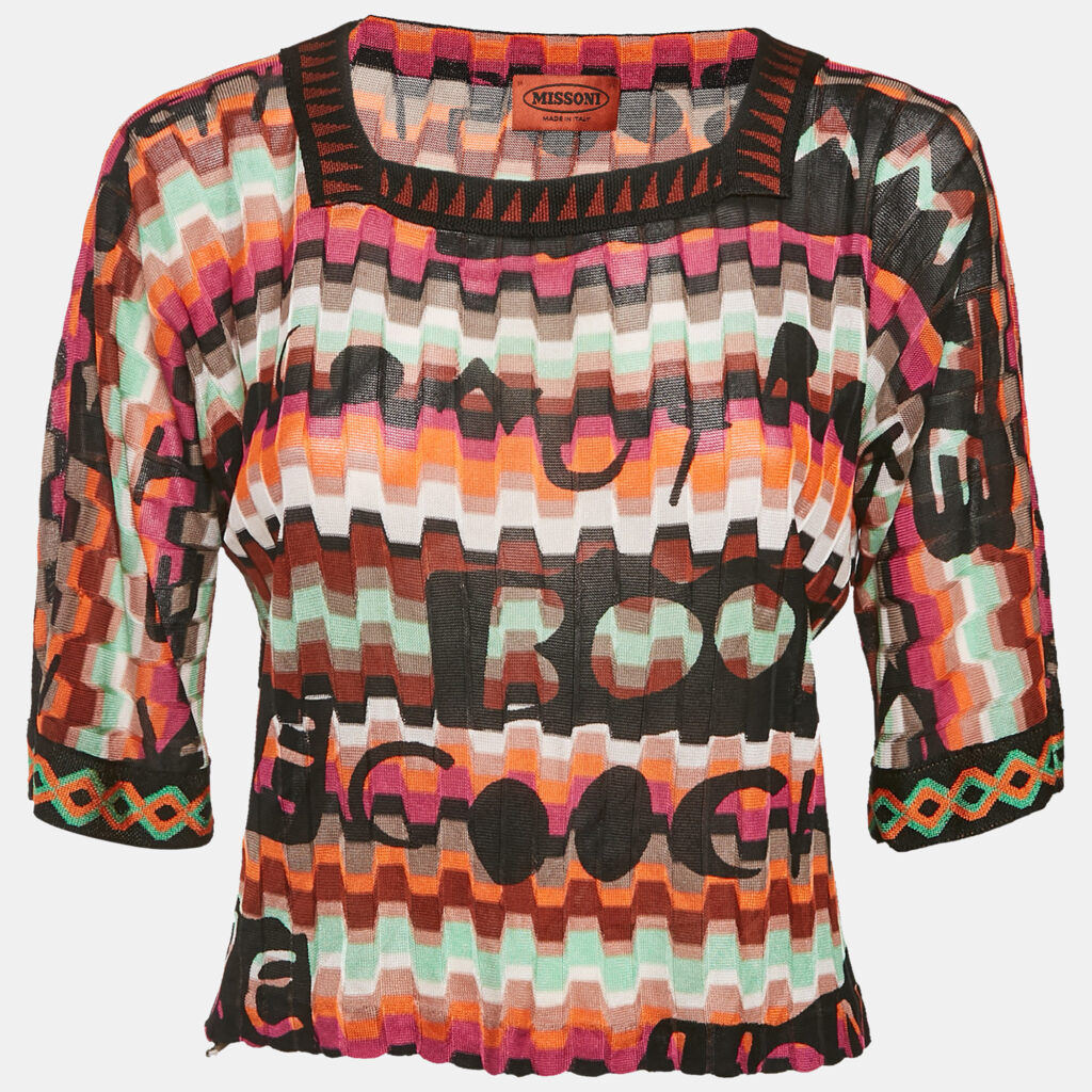 Missoni Multicolor Knit Top M