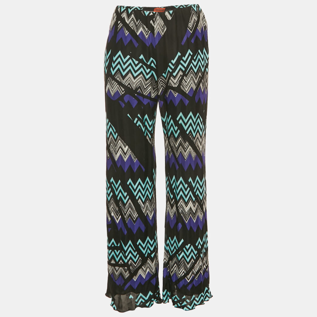 Missoni Multicolor Patterned Knit Parallel Pants M Missoni Multicolor Patterned Knit Parallel Pants M