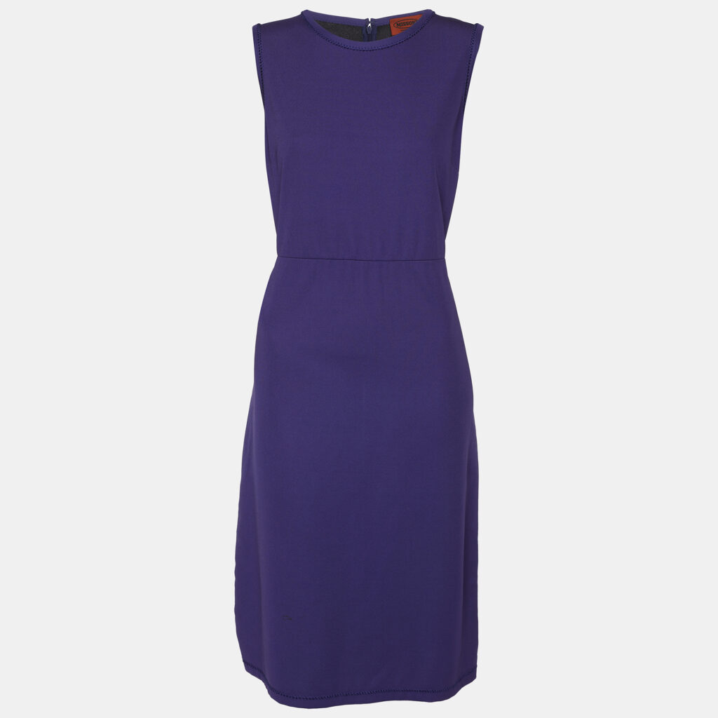 Missoni Purple Jersey Sleeveless Midi Dress M Missoni Purple Jersey Sleeveless Midi Dress M