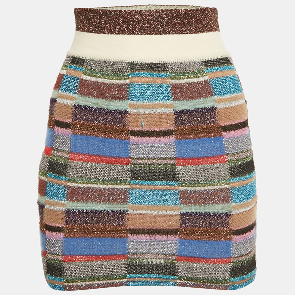 Missoni Multicolor Lurex Knit Mini Skirt S Missoni Multicolor Lurex Knit Mini Skirt S