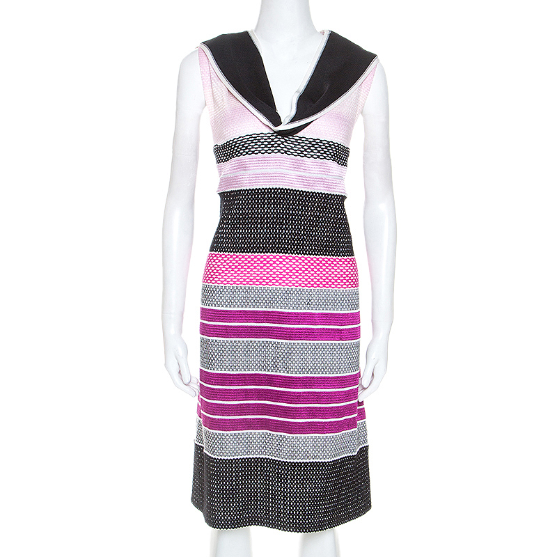 Missoni Pink and Black Knit Sleeveless Dress M Missoni Pink and Black Knit Sleeveless Dress M