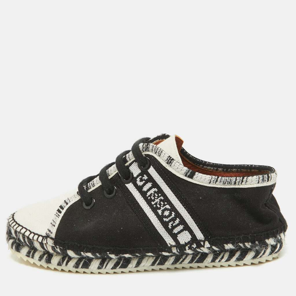 Missoni Black/White Canvas Espadrille Flats Size 36 Missoni Black/White Canvas Espadrille Flats Size 36