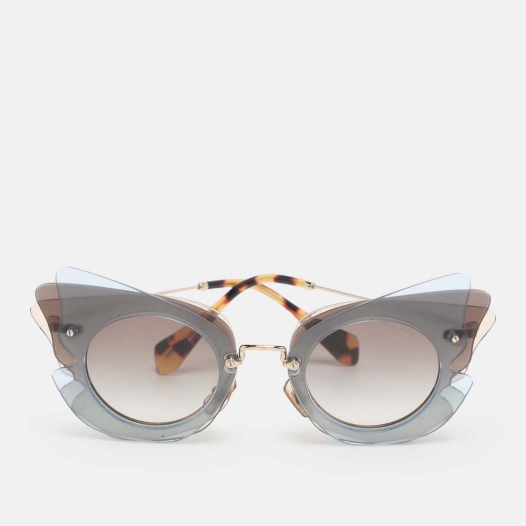Miu Miu Grey Gradient Layered SMU02S Butterfly Sunglasses