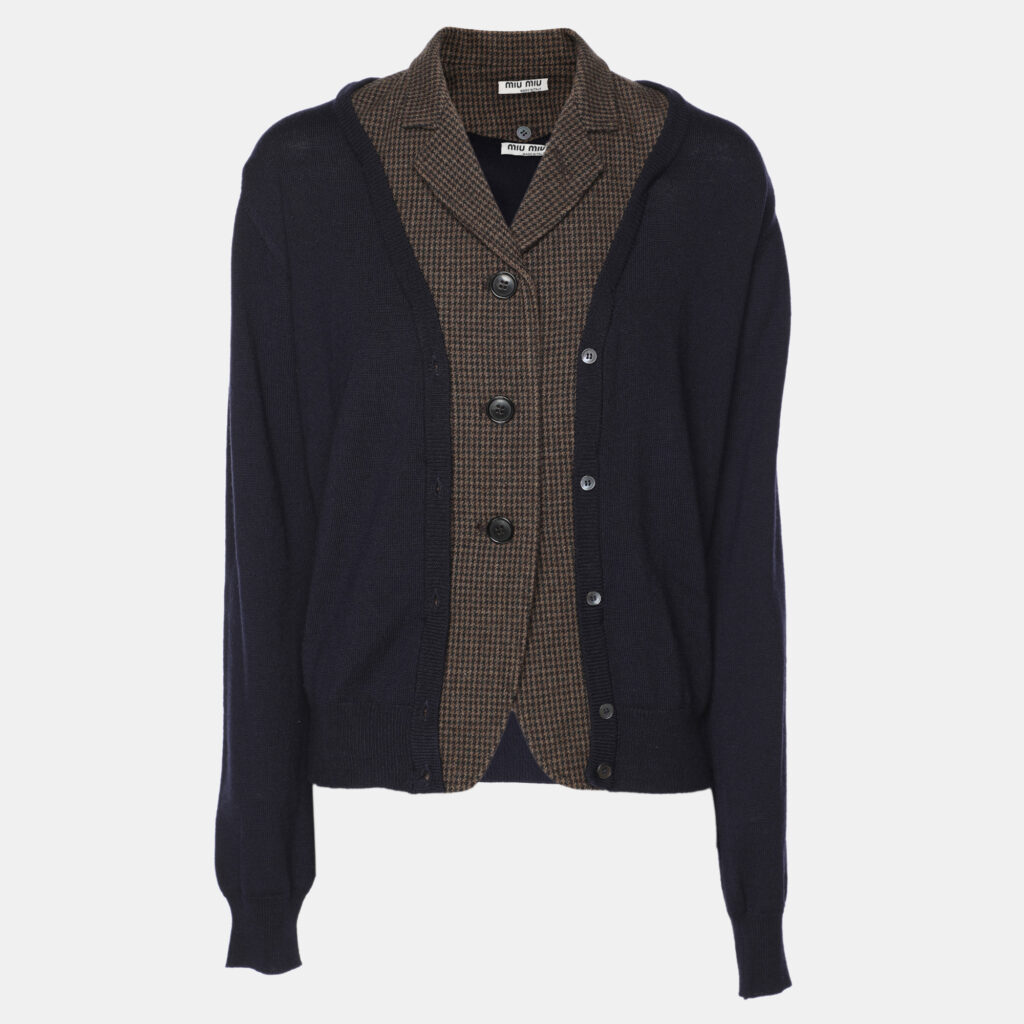 luxury-women-miu-miu-used-clothes-p1111423-001-1.jpg Miu Miu Deep Navy/Brown Wool Blend Sweater M