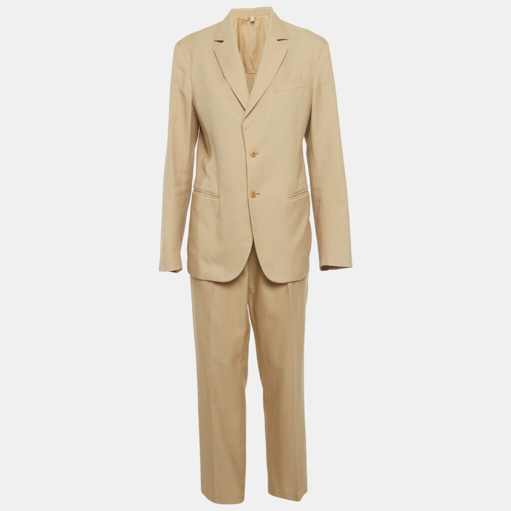 Miu Miu Beige Patterned Wool Tailored Suit L