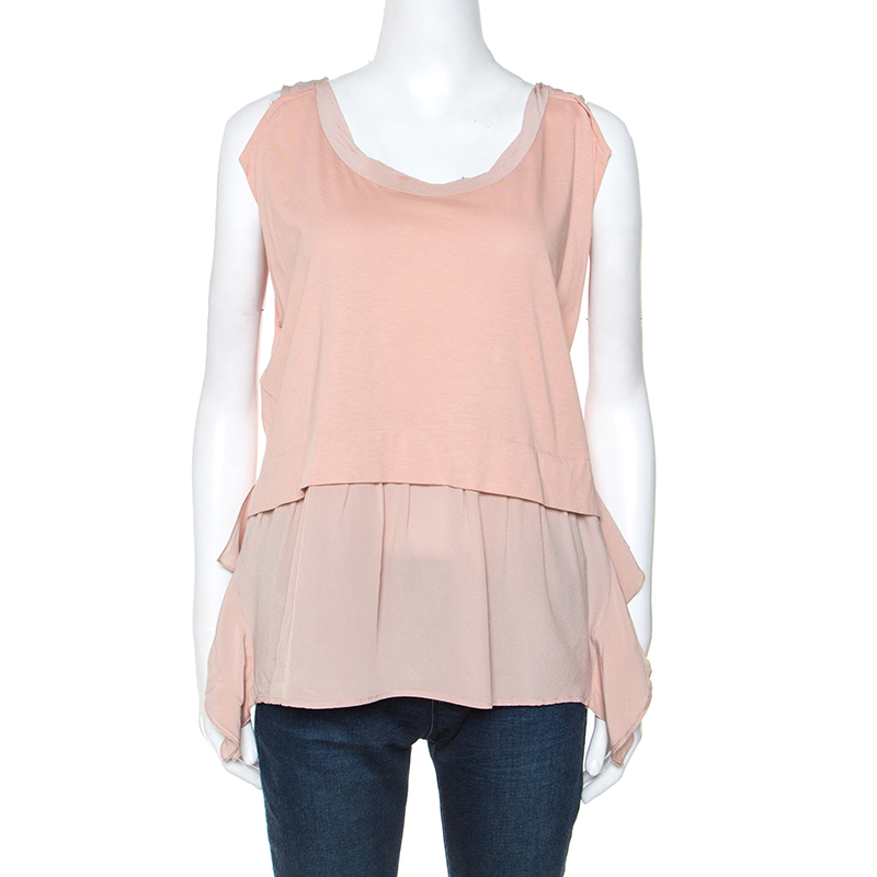 Miu Miu Dusky Pink Cotton and Silk Tunic S